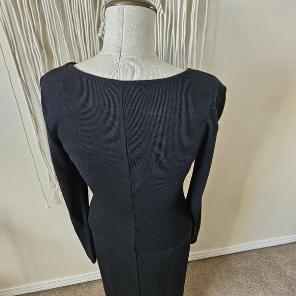 Marine Layer Lexi Rib Long Sleeve Midi Dress S - Picture 6 of 11
